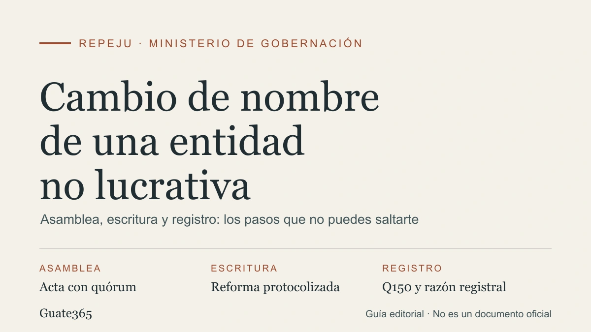 Cambio de nombre de una entidad no lucrativa: REPEJU y SAT