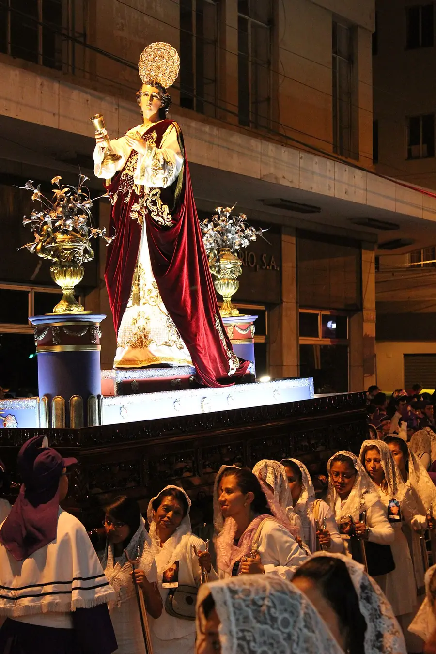 Imagen de una procesión de Semana Santa en la ciudad de Guatemala