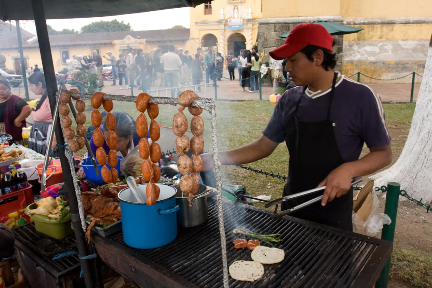 Comida callejera en Antigua Guatemala