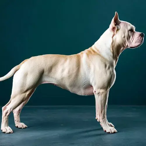 Ejemplar de Dogo Guatemalteco de pelaje claro