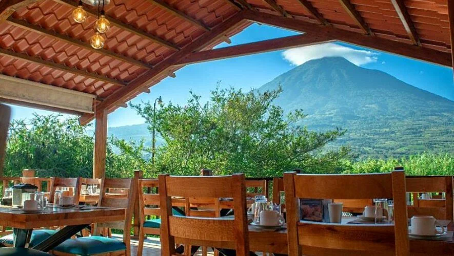 Finca Colombia en Antigua Guatemala: café, restaurante y vistas