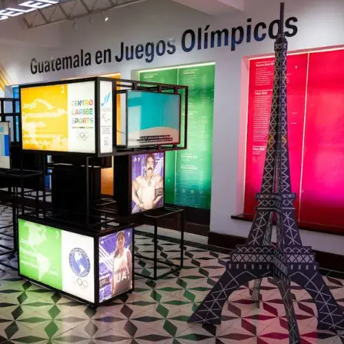 Sala interactiva sobre Guatemala en los Juegos Olímpicos del Museo del Deporte
