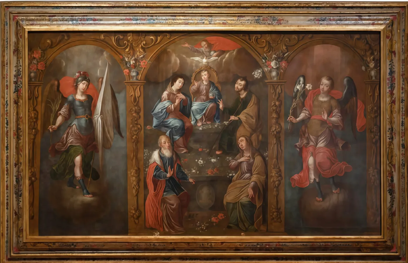 Obra de arte exhibida en el Museo Nacional de Arte de Guatemala