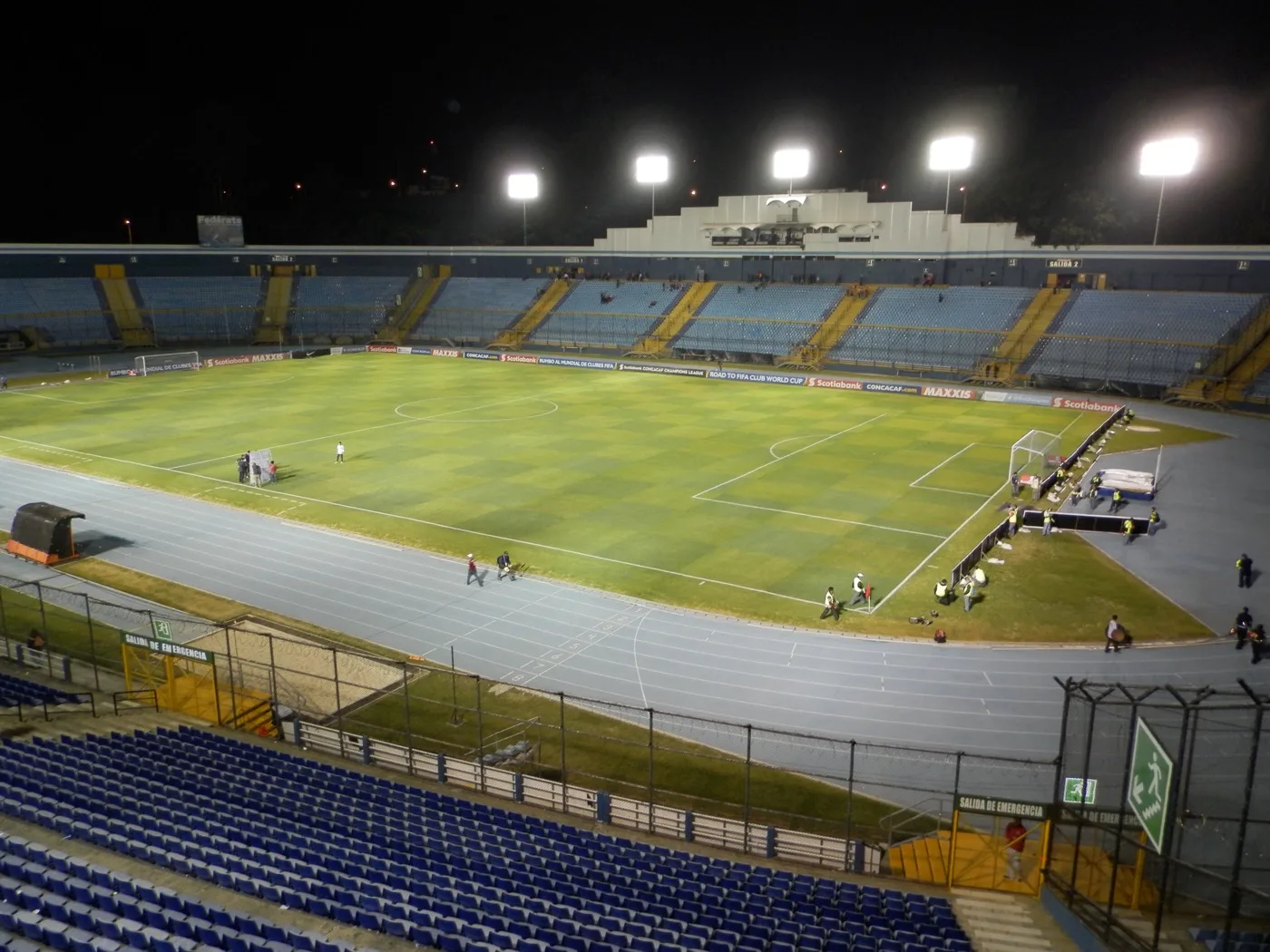 Vista del Estadio Mateo Flores en Ciudad de Guatemala