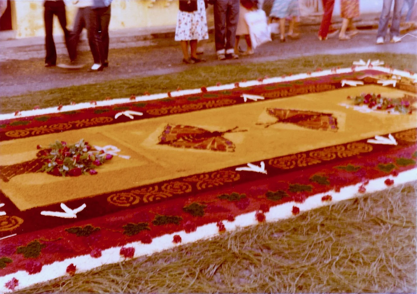 Alfombra tradicional de Semana Santa en Antigua Guatemala