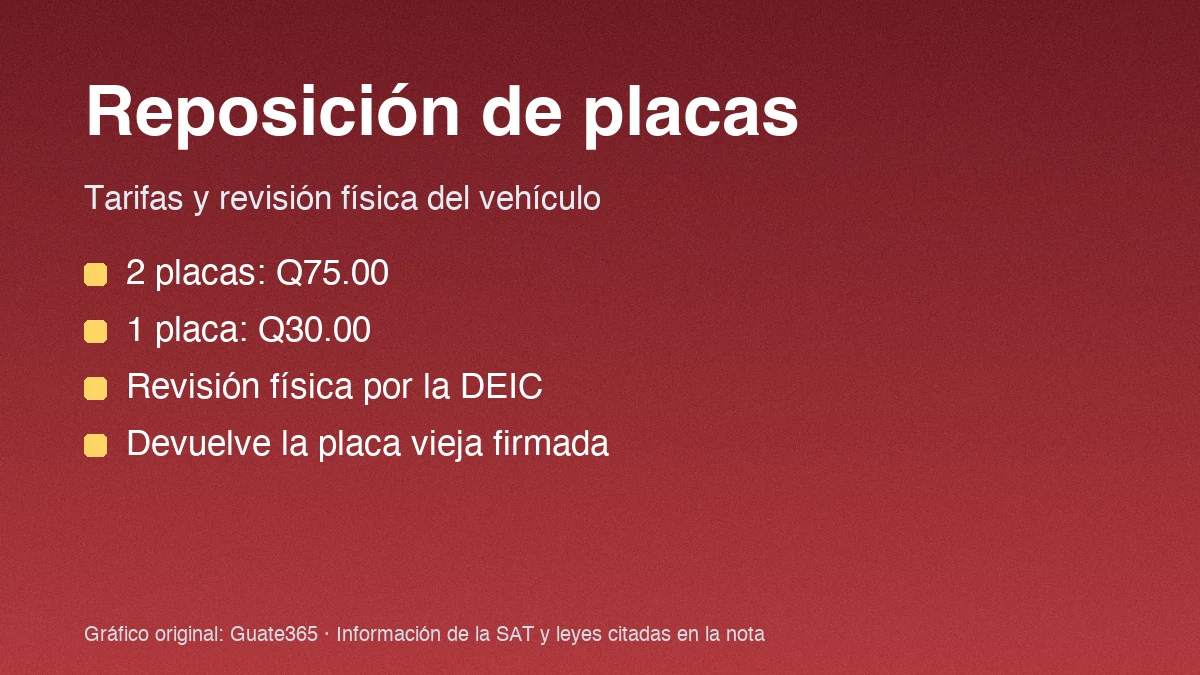 Reposición de placas de circulación en la SAT