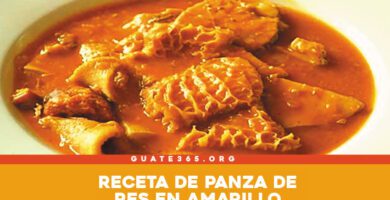 panza de res en amarillo