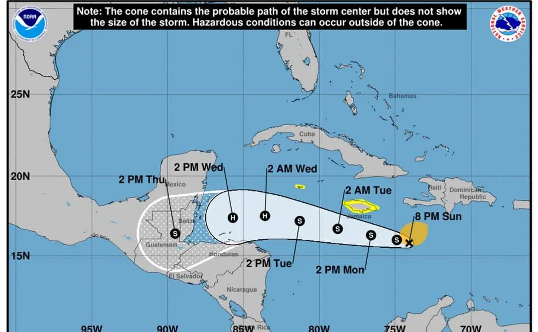 Ciclon tropical 15 azotaría directamente a Guatemala