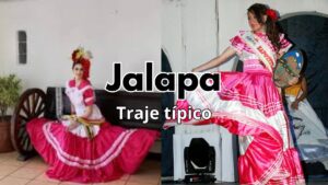Mujer luciendo el traje típico de Jalapa
