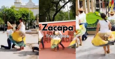 Mujer luciendo el traje típico de Zacapa