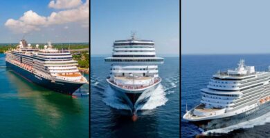 Crucero internacional anclado en un puerto de Guatemala, 2023
