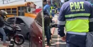 El Valor de la Multa que pone la PMT a Motoristas por Circular Sobre Banquetas en Zona 10