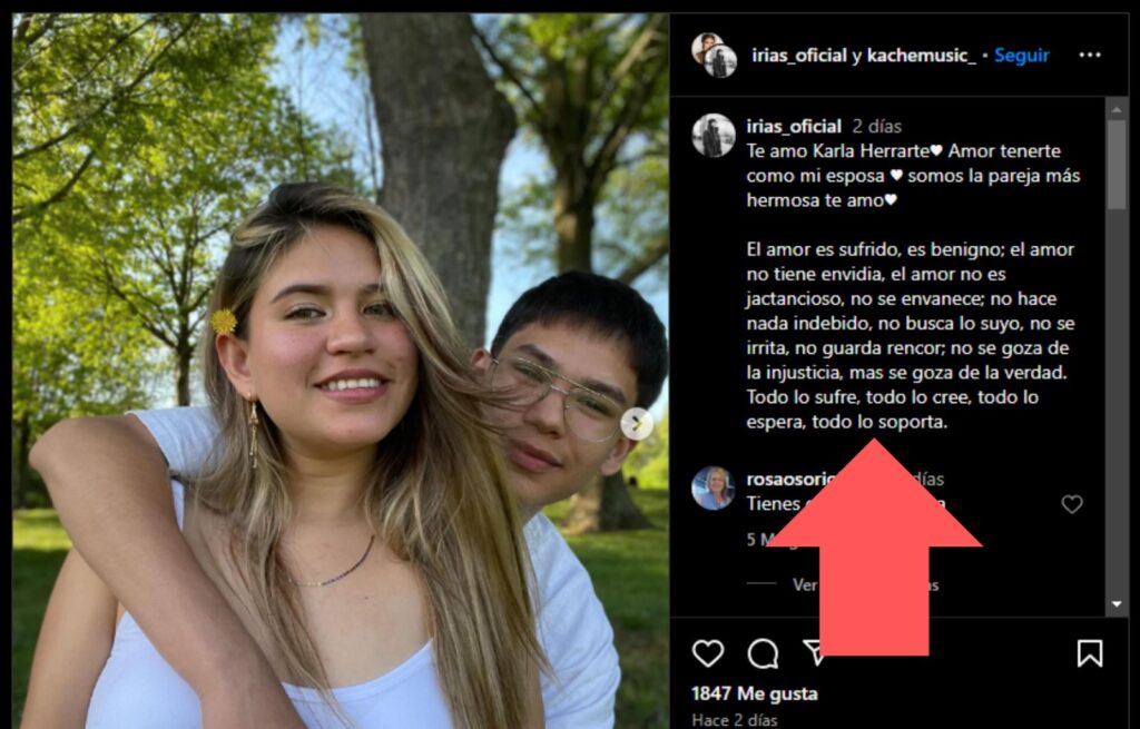 El enigmático mensaje de Karla Herrarte
