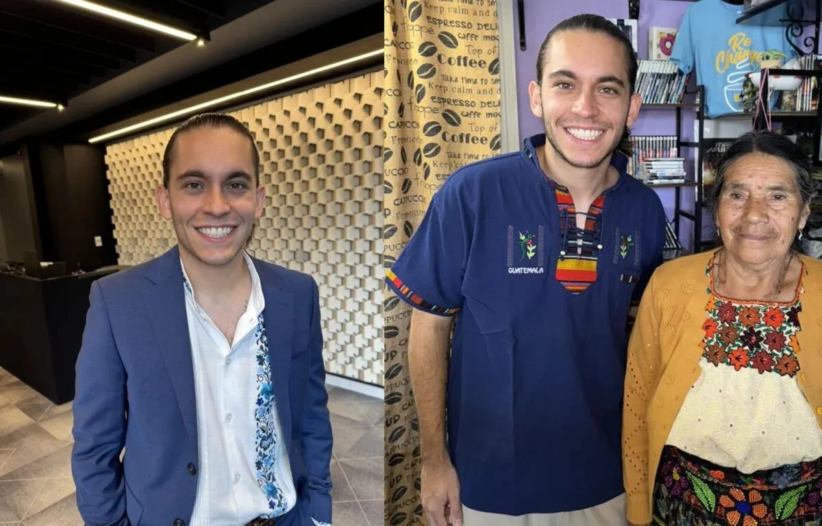 Carlos Eduardo Espina Recibe Regalo Especial de una Guatemalteca que lo visito en Estados Unidos