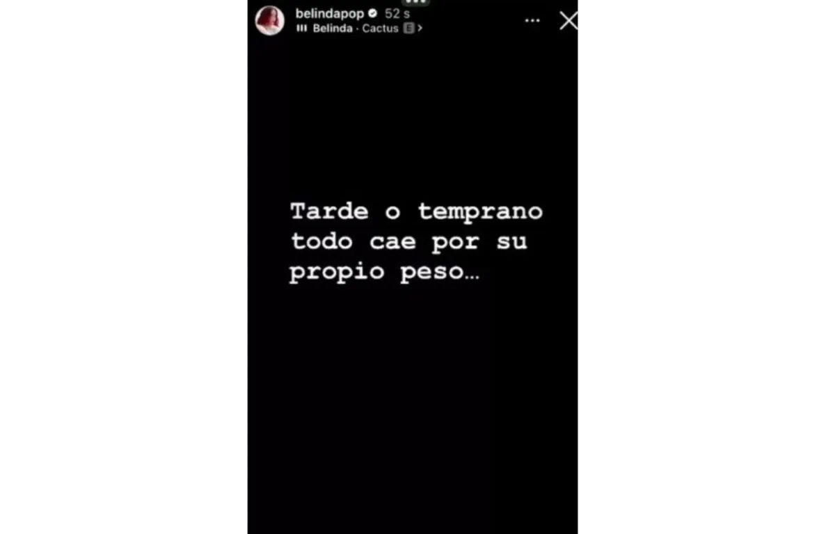 La Reacción de Belinda un Mensaje Enigmático en Instagram
