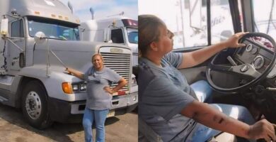 Madre Hondureña se hace viral por Manejar Transporte Pesado