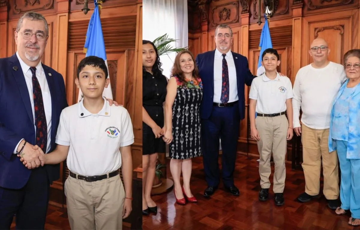 Presidente Arévalo hace regalo a Santiago Martínez por su Hazaña Matemática