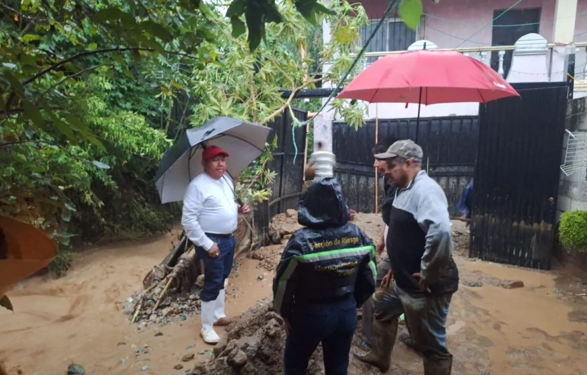 Viviendas afectadas en las colonias Valle Verde III y La Prosperidad