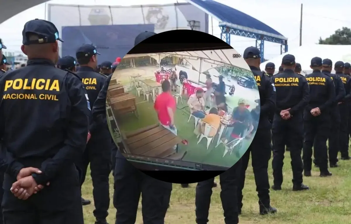 VIDEO: Agentes de PNC huyen de hombre armado que los amenaza en Jutiapa