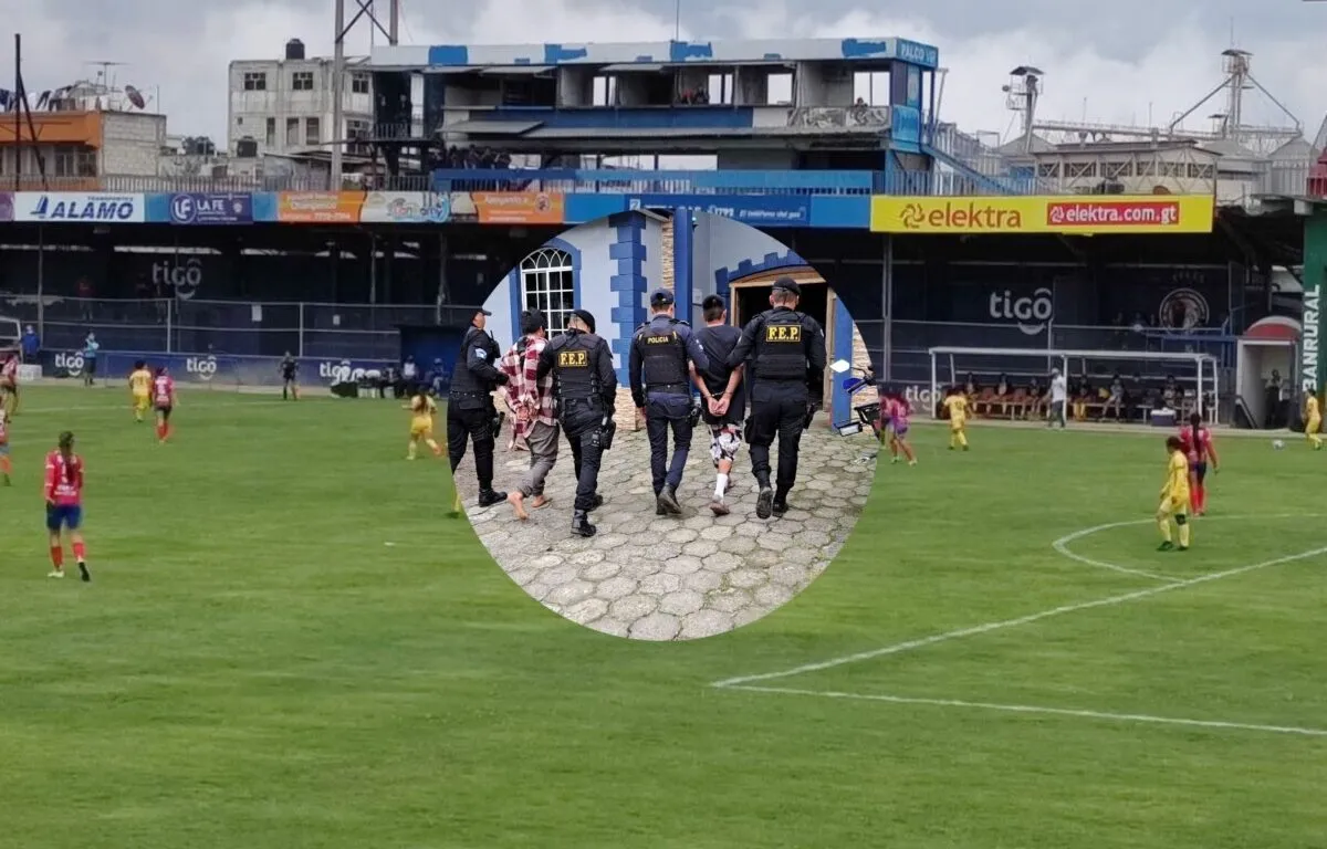 VIDEO ¡Terror en el estadio! PNC detiene a delincuentes armados en Xela