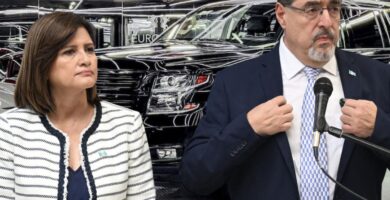 Denuncian gasto millonario de Arévalo y Karin Herrera en camionetas blindadas