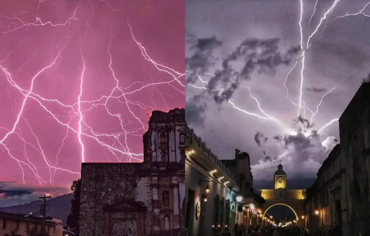 Impresionante tormenta eléctrica ilumina la Ciudad de Guatemala (video)