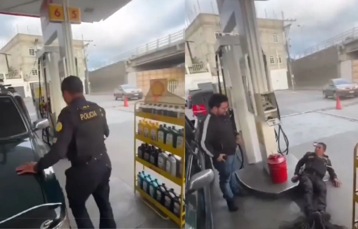 Agente de la PNC es captado en aparente estado de ebriedad en Totonicapán