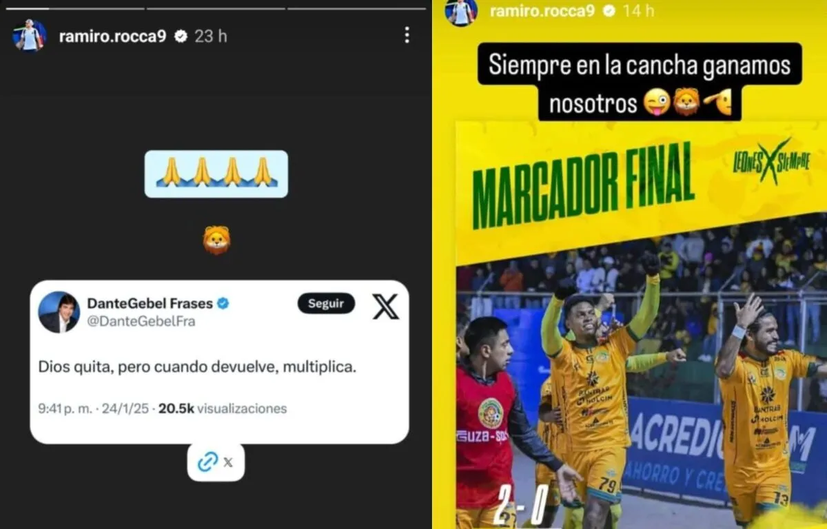 Mensajes de Ramiro Rocca en Redes Sociales