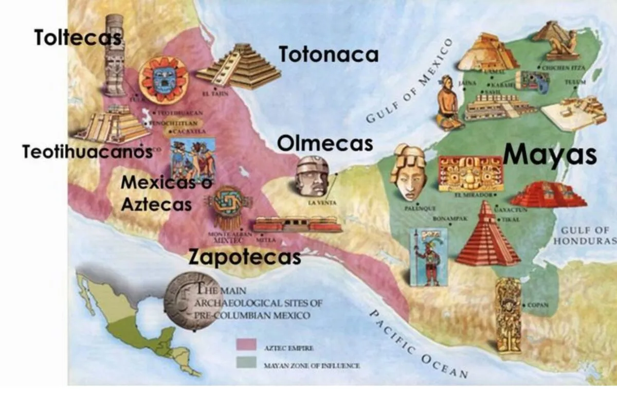 Culturas Prehispánicas de México:  Religión, arte, Historia y Civilización