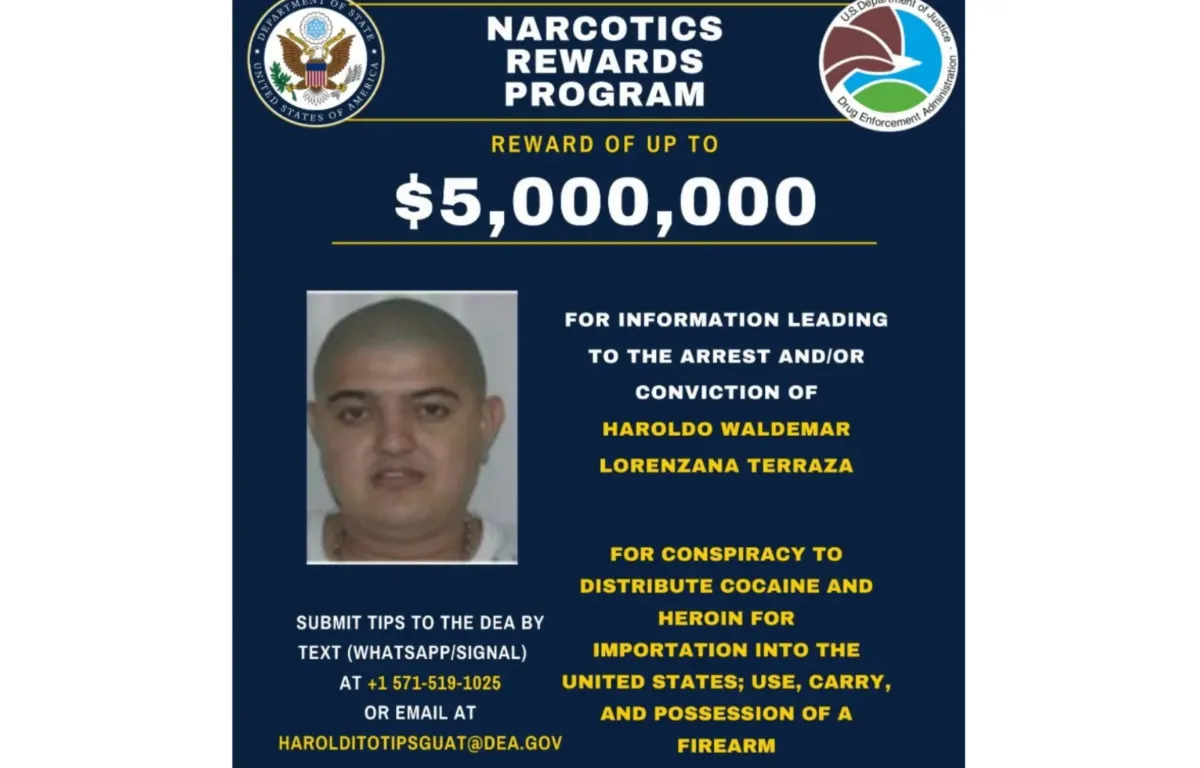 Estados Unidos ofrece millonaria recompensa por captura de narcotraficante guatemalteco