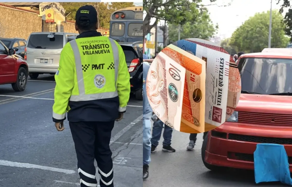 Revelan la cantidad de las multas que pago el taxista que embistió a PNC en zona 1