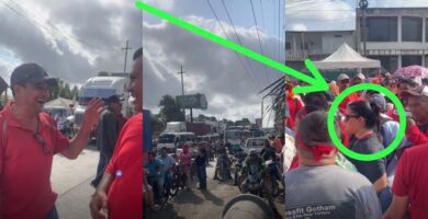 Video: Ciudadana enfrenta el bloqueo de Puerto Barrios, PNC apoyando a manifestantes