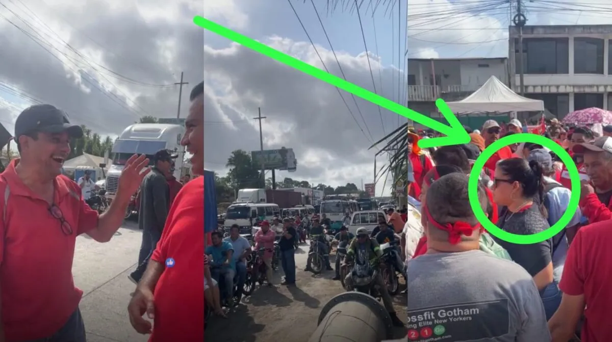📹 Video: Ciudadana enfrenta el bloqueo de Puerto Barrios, PNC apoyando a manifestantes