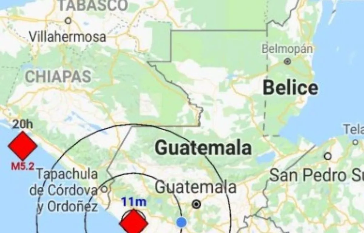38 Sismos registrados esta semana en Guatemala