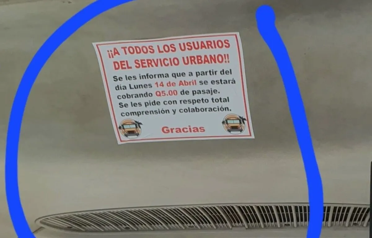 Aumento del pasaje en la ruta Puerto Barrios–Santo Tomás de Castilla Impacto y reacciones