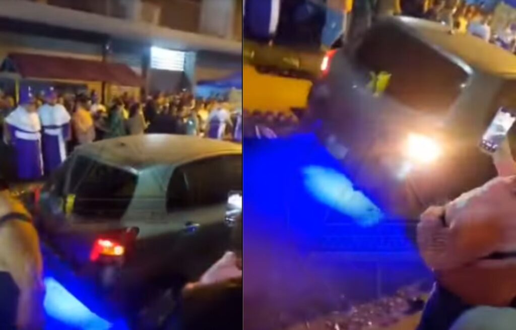 Conmoción en Guatemala Automóvil irrumpe en plena procesión de Semana Santa