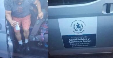 Funcionarios del Ministerio de Salud de Guatemala causan controversia en bus oficial