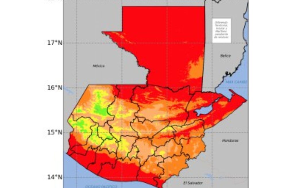 INSIVUMEH pronostica mas de 36 grados y posibilidad de calor extremo y lluvias dispersas