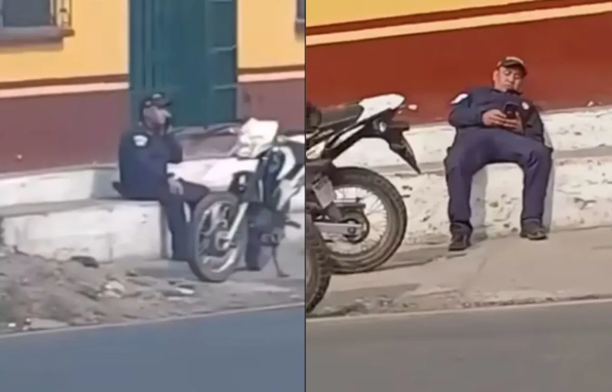 VIDEO: Agente de la PNC es sorprendido en estado de ebriedad en San Miguel Petapa