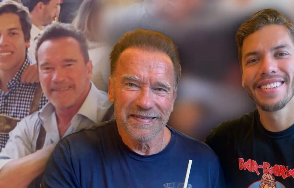 Guatemalteco Joseph Baena sorprende al aparecer junto a su famoso padre Arnold Schwarzenegger