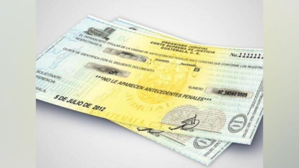 antecedentes penales en Guatemala