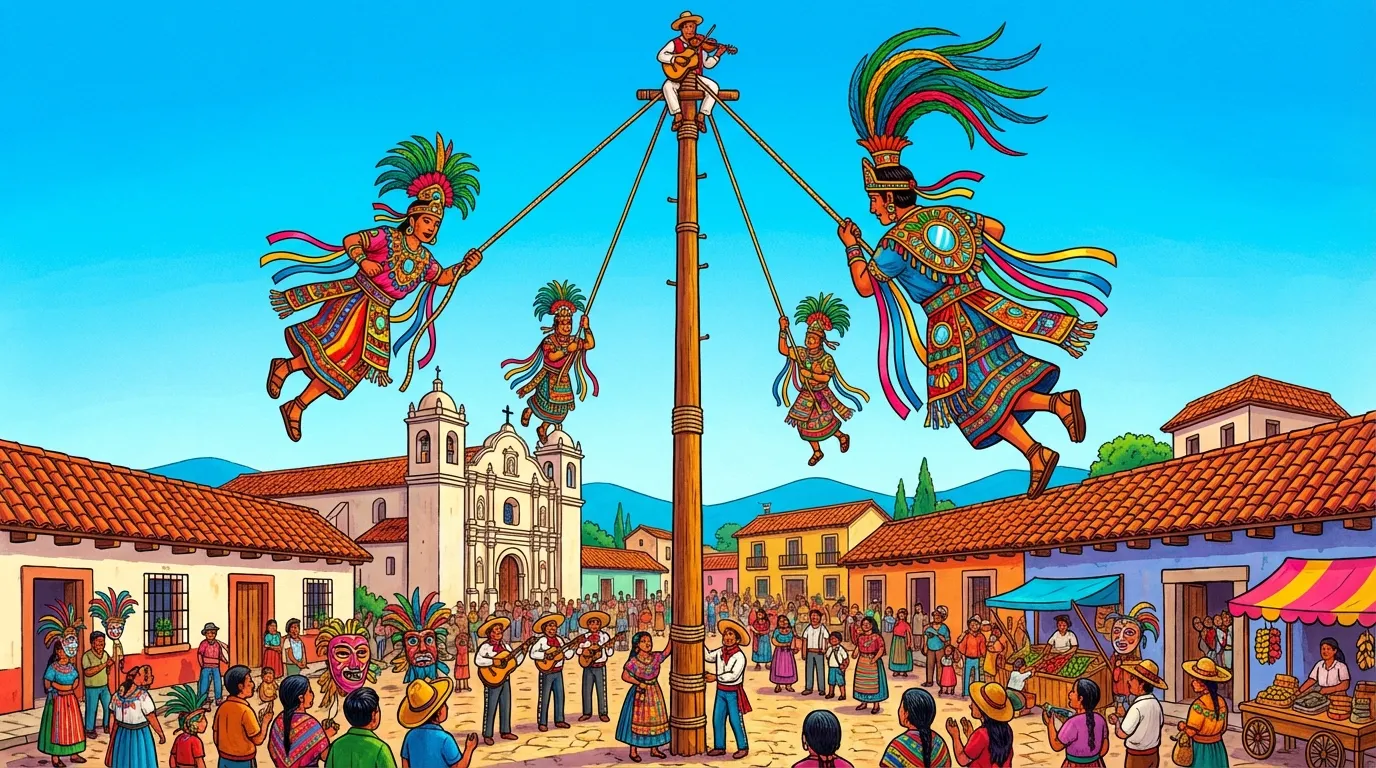 El Palo Volador: La Danza Ceremonial Maya que Desafía la Gravedad