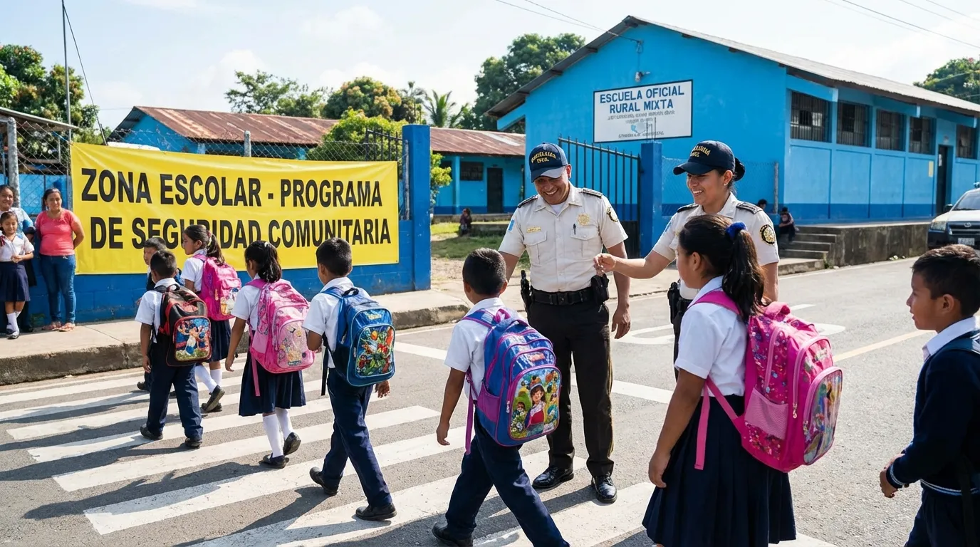 PNC Lanza el Programa Escuelas Seguras para Proteger a Estudiantes en Guatemala