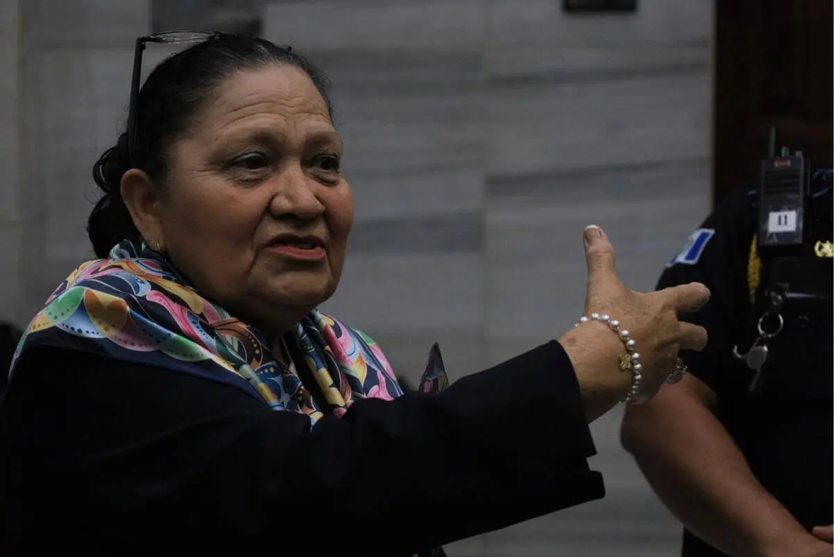 La fiscal general María Consuelo Porras durante una entrevista ante la Comisión de Postulación. Foto: La Hora