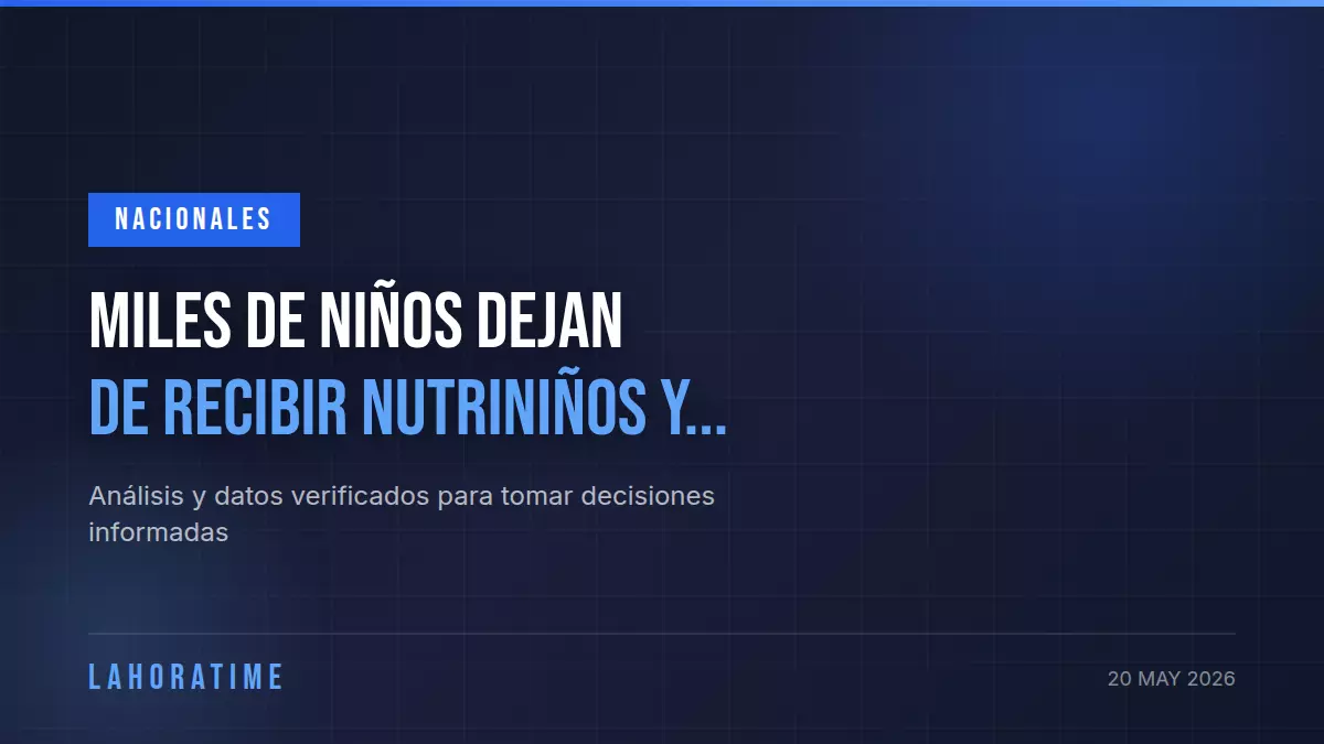 Miles de niños dejan de recibir Nutriniños y Salud lanzará en junio nuevo plan en siete municipios
