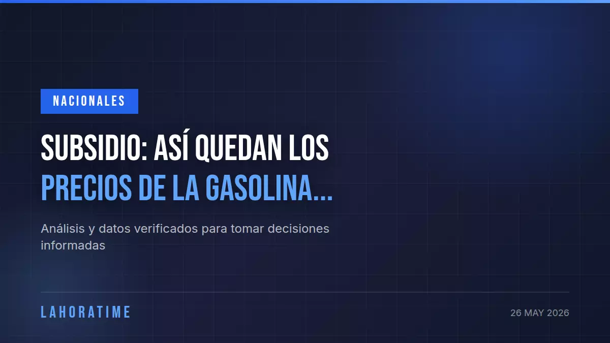 Subsidio: Así quedan los precios de la gasolina tras nueva rebaja y qué refleja el comportamiento