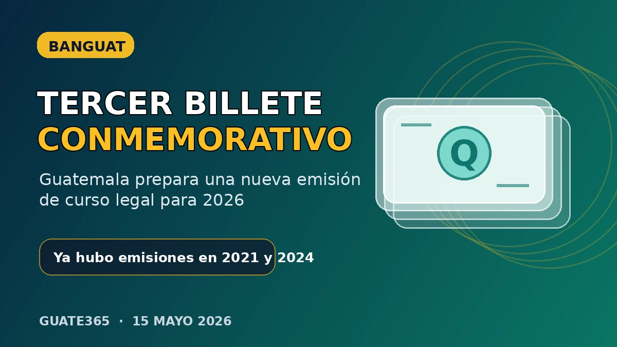 Banguat prepara tercer billete conmemorativo: qué se sabe