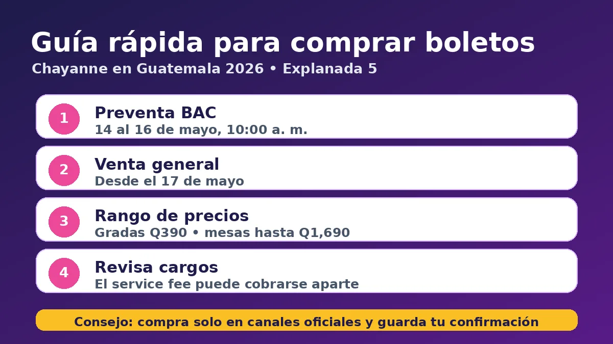 Guía rápida para comprar boletos de Chayanne en Guatemala 2026