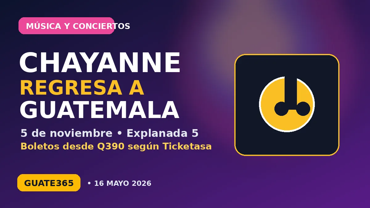 Chayanne en Guatemala 2026: fecha, boletos y precios