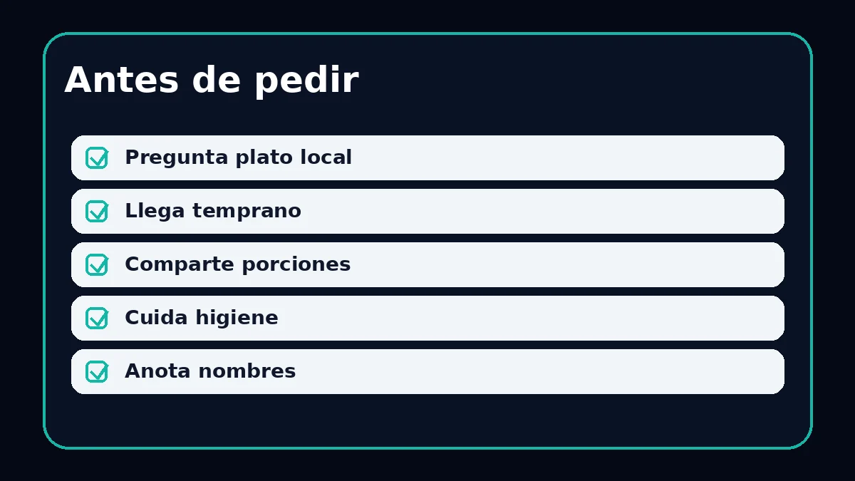 Checklist de Gastronomía